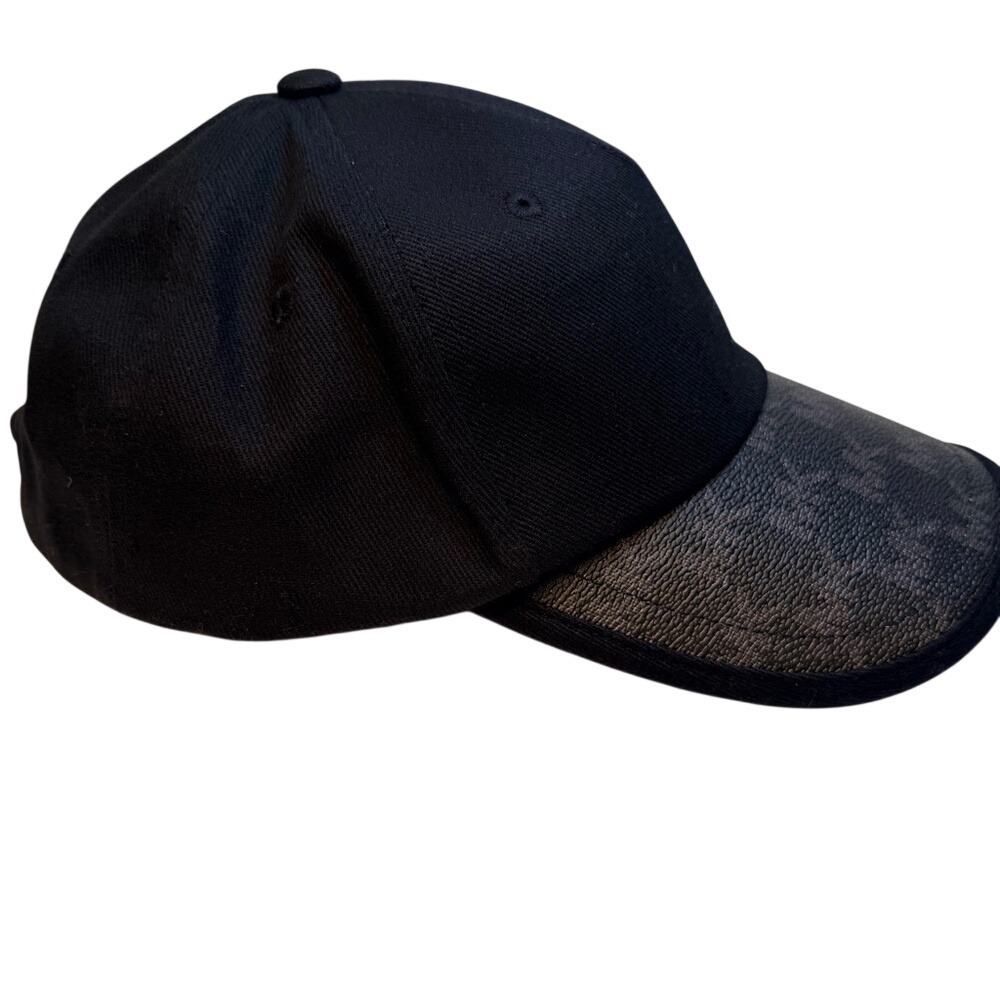 Michael Kors Monogram Logo Print Visor Baseball Cap Women's NWT Black MSRP $68 - Picture 5 of 8